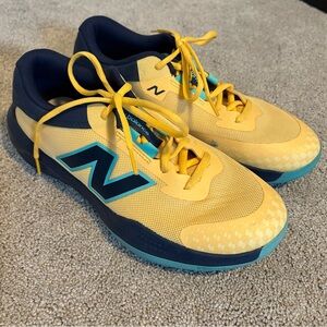 Men’s New Balance Vibrant Yellow and Navy Sneakers Size 7